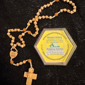 Wooden Rosary Necklace